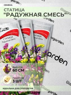 Семена Статицы "Радужная смесь" - 3 пакета