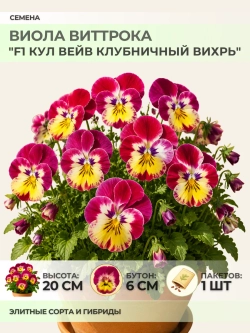 Семена Виолы "F1 Кул Вейв Клубничный вихрь" - 1 пакет