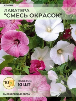 Семена Лаватера "Смесь окрасок" - 10 пакетов