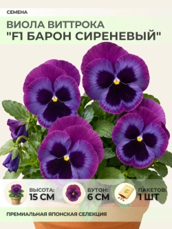 Семена Виолы Виттрока "F1 Барон Сиреневый" - 1 пакет